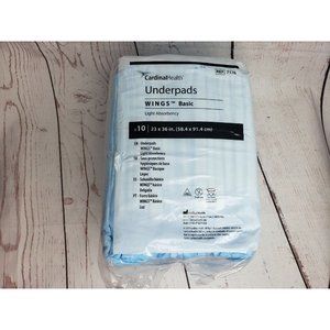 Cardinal Health Underpads Wings (TM)  Basic 10 Pack 23” X 36” Diapers